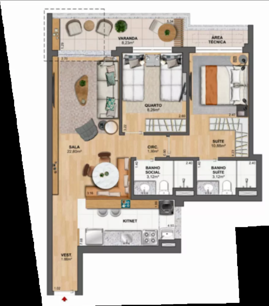 Apartamento, 3 quartos, 84 m² - Foto 55