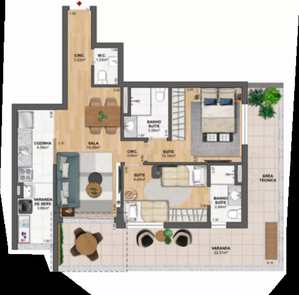 Apartamento, 3 quartos, 84 m² - Foto 47