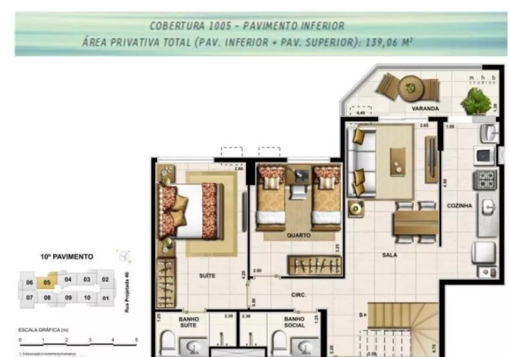Cobertura, 2 quartos, 139 m² - Foto 21