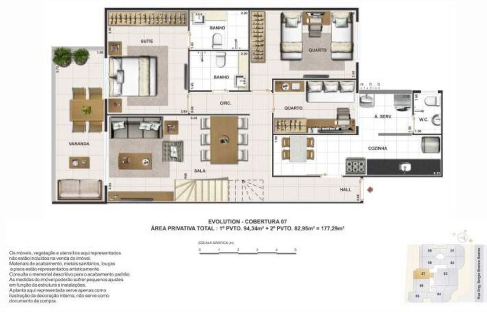 Cobertura, 3 quartos, 177 m² - Foto 30