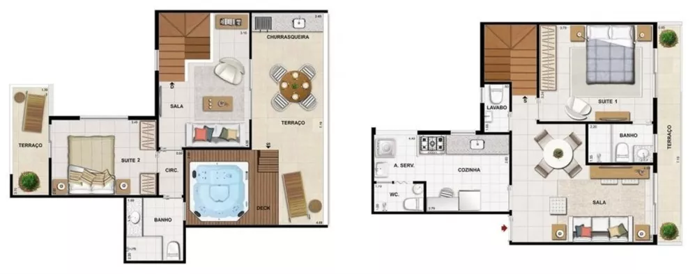 Cobertura, 2 quartos, 115 m² - Foto 11