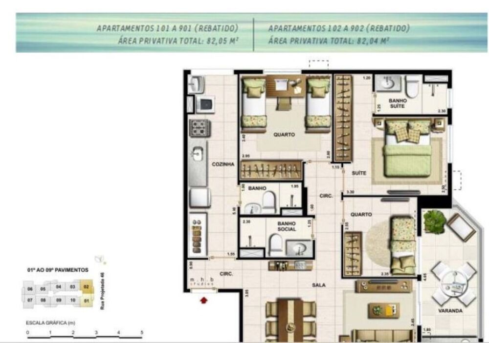 Apartamento à venda com 3 quartos, 80m² - Foto 7