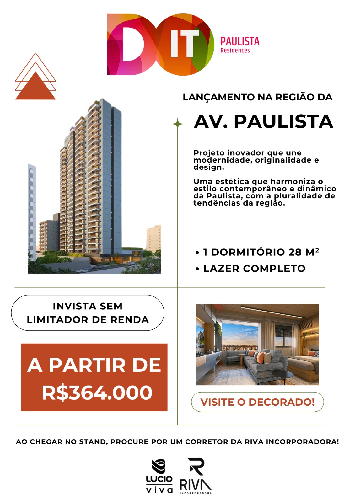 Apartamento à venda com 1 quarto, 28m² - Foto 1