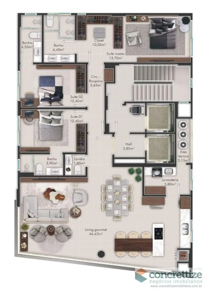 Apartamento, 3 quartos, 165 m² - Foto 5