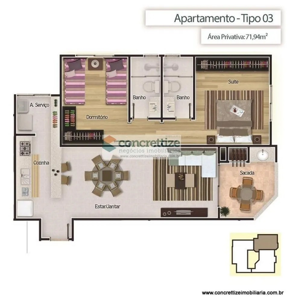 Apartamento, 2 quartos, 71 m² - Foto 12