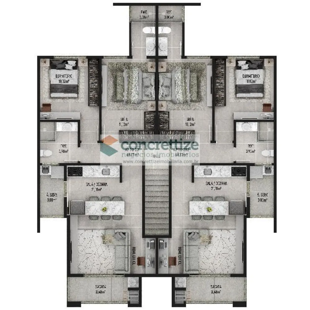 Apartamento, 2 quartos, 68 m² - Foto 4