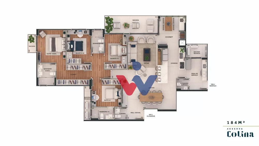 Apartamento à venda com 4 quartos, 250m² - Foto 4