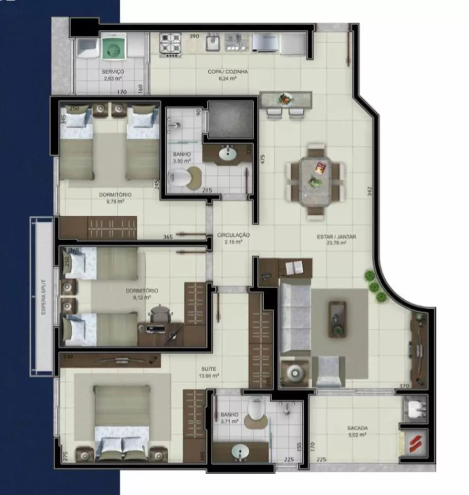 Apartamento à venda com 3 quartos, 95m² - Foto 8