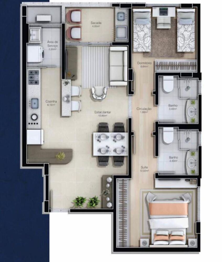 Apartamento, 2 quartos, 71 m² - Foto 7