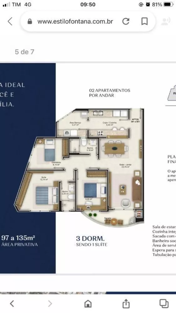 Apartamento à venda com 3 quartos, 135m² - Foto 8