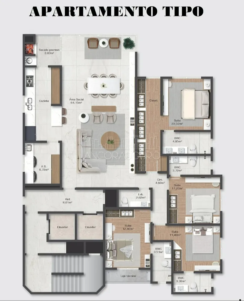 Apartamento, 4 quartos, 172 m² - Foto 8