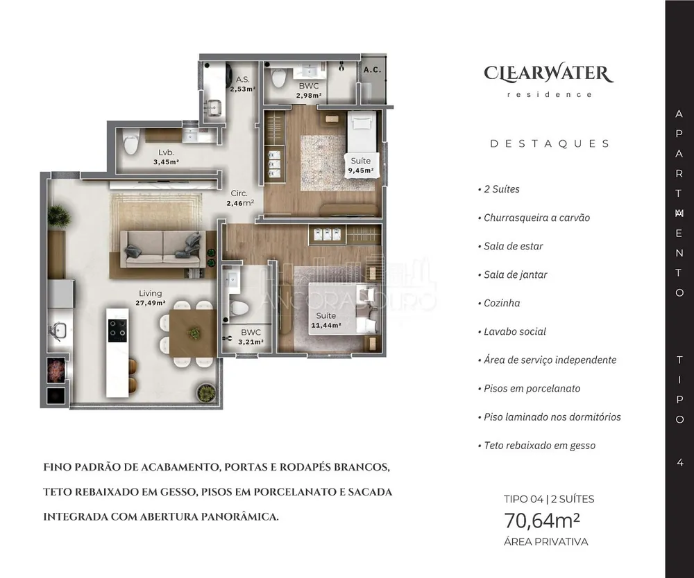 Apartamento, 2 quartos, 70 m² - Foto 8