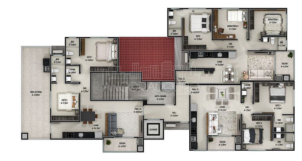 Apartamento, 3 quartos, 79 m² - Foto 3