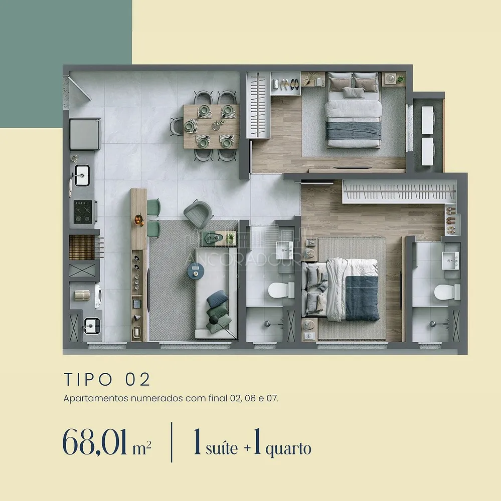 Apartamento, 2 quartos, 68 m² - Foto 12