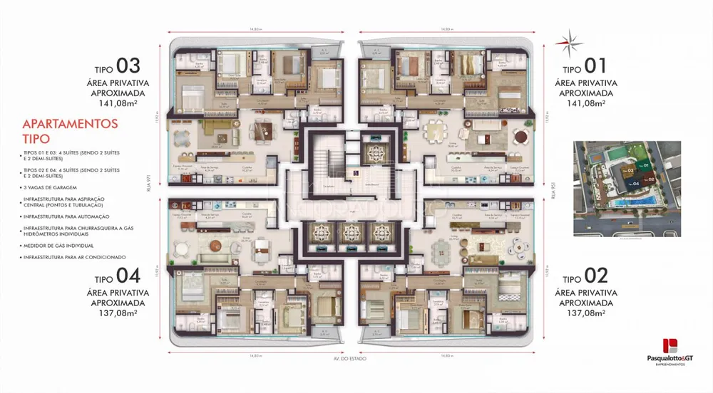 Apartamento, 4 quartos, 141 m² - Foto 3