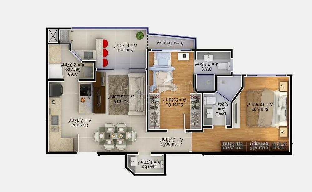 Apartamento, 2 quartos, 72 m² - Foto 7