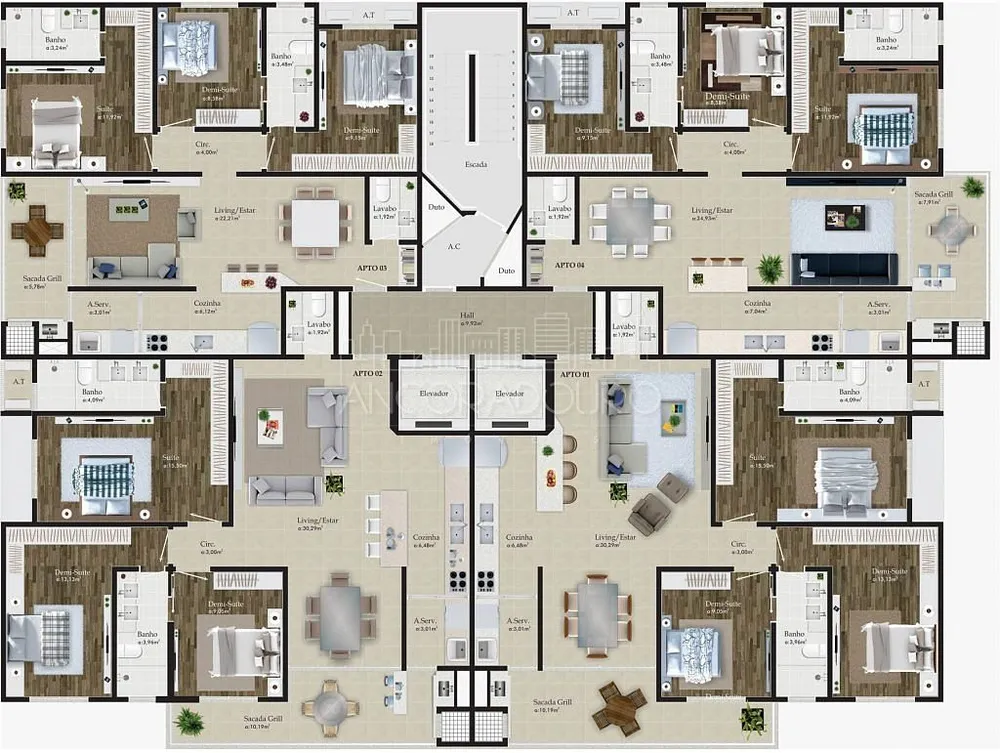Apartamento, 3 quartos, 98 m² - Foto 2