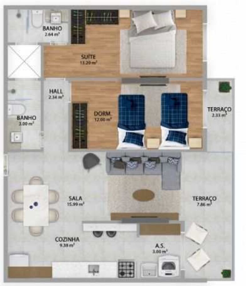Apartamento, 2 quartos, 79910 m² - Foto 4