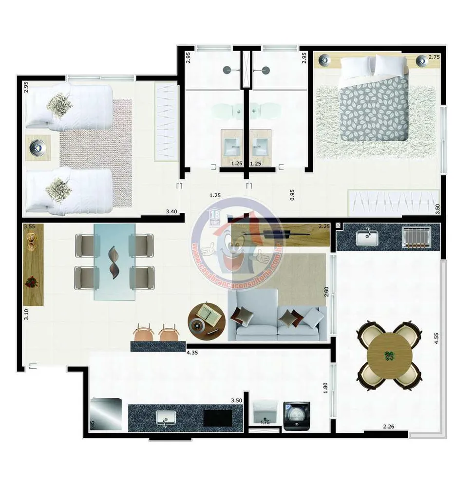 Apartamento, 2 quartos, 75 m² - Foto 12