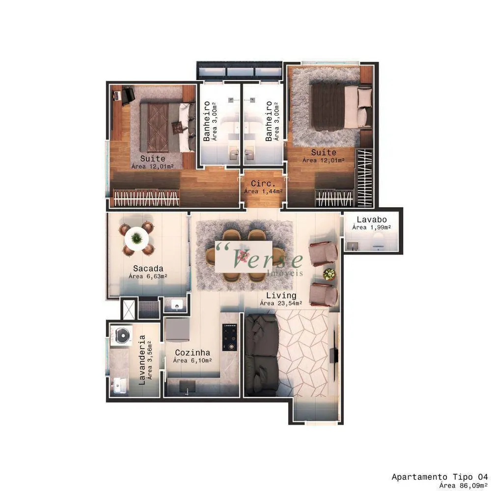 Apartamento, 2 quartos, 85 m² - Foto 2