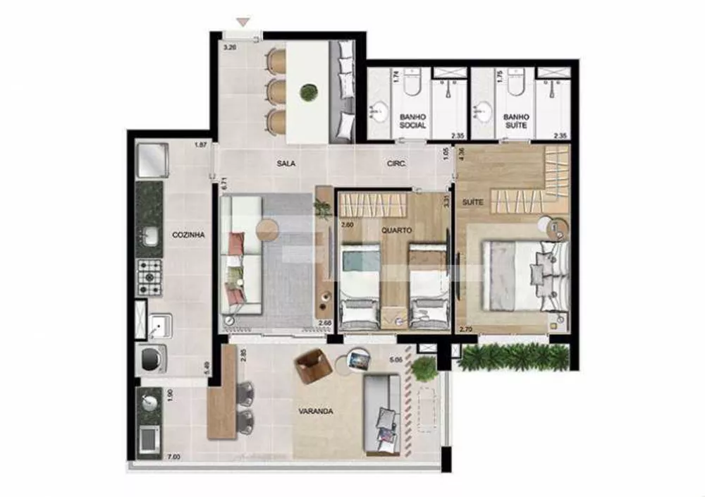 Apartamento, 2 quartos, 83 m² - Foto 7