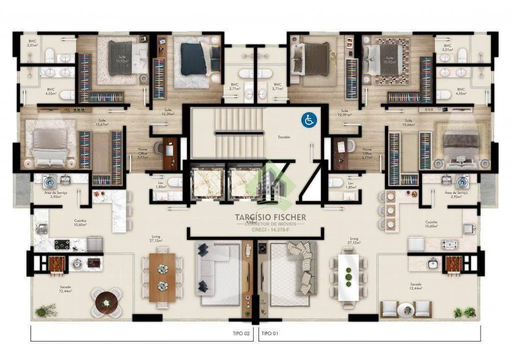 Apartamento, 3 quartos, 132 m² - Foto 2