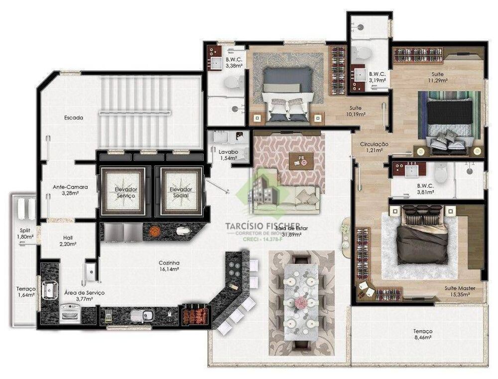 Apartamento, 3 quartos, 249 m² - Foto 5