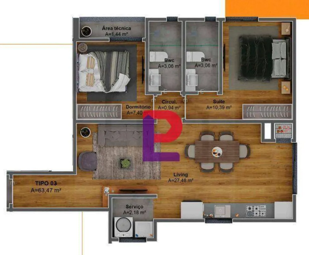 Apartamento, 2 quartos - Foto 5