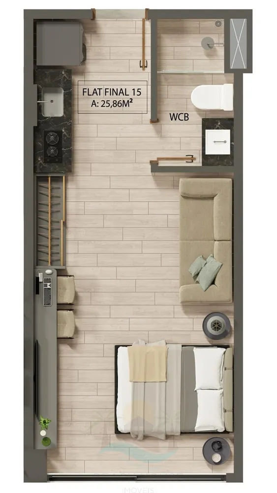 Apartamento, 1 quarto, 26 m² - Foto 19