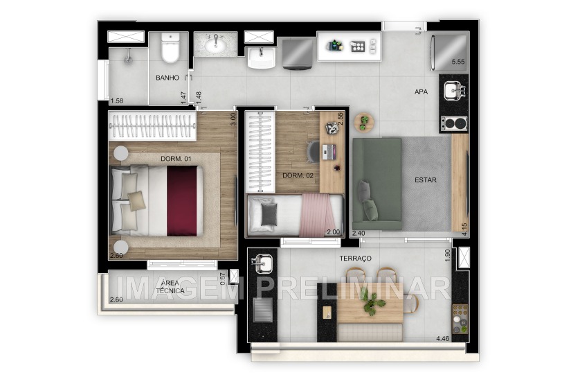 Apartamento, 3 quartos, 96 m² - Foto 9