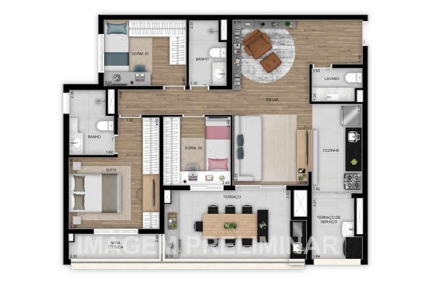 Apartamento, 3 quartos, 96 m² - Foto 17