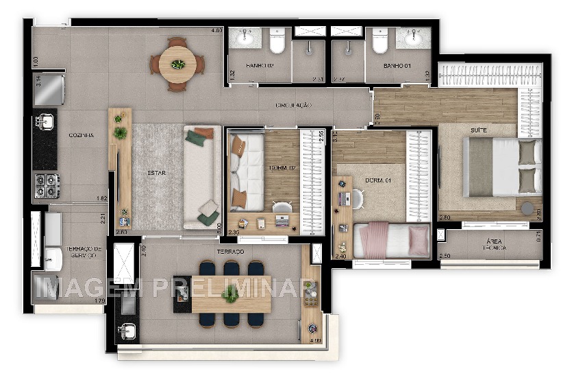 Apartamento, 3 quartos, 96 m² - Foto 14