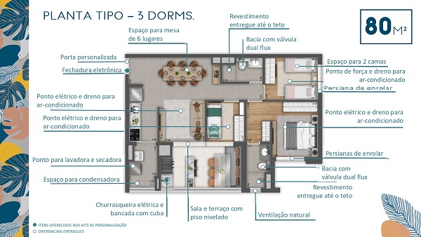 Apartamento à venda com 2 quartos, 62m² - Foto 3