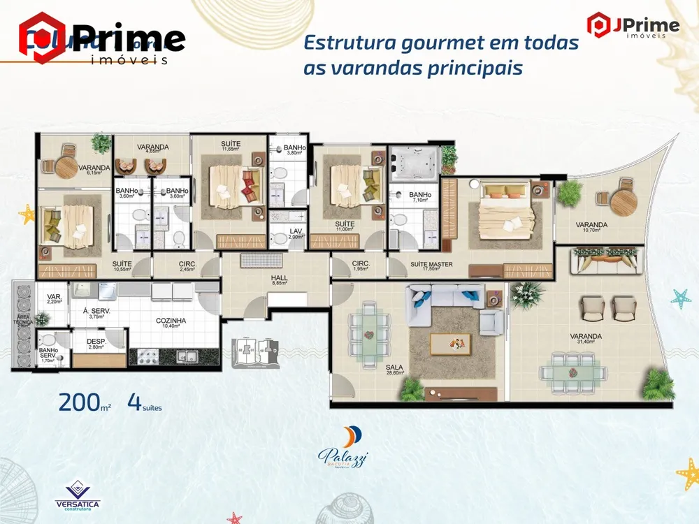 Apartamento, 4 quartos, 200 m² - Foto 2