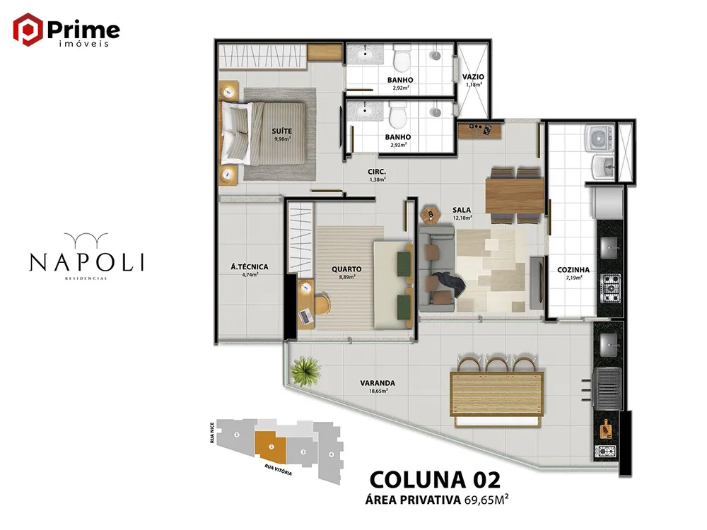 Apartamento, 2 quartos, 69 m² - Foto 10