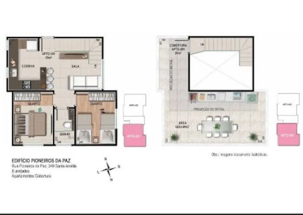 Apartamento, 2 quartos, 45 m² - Foto 2