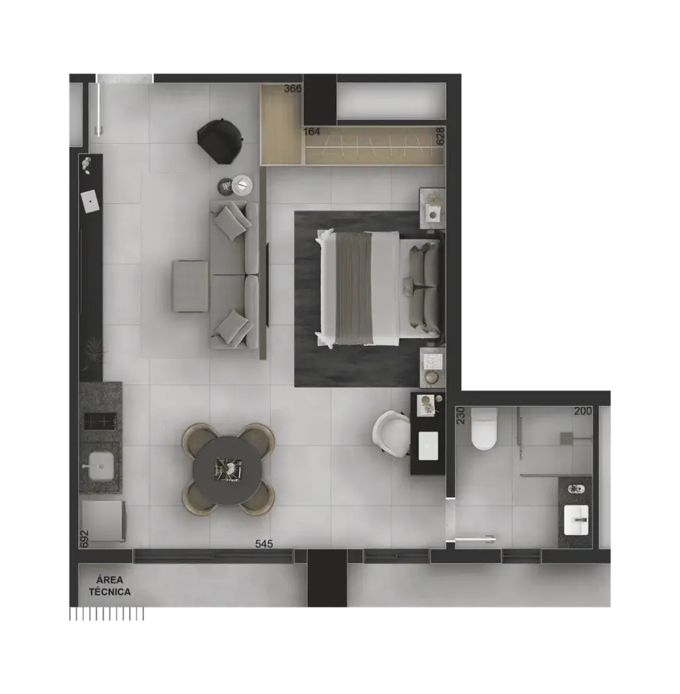 Casa, 1 quarto, 27 m² - Foto 11