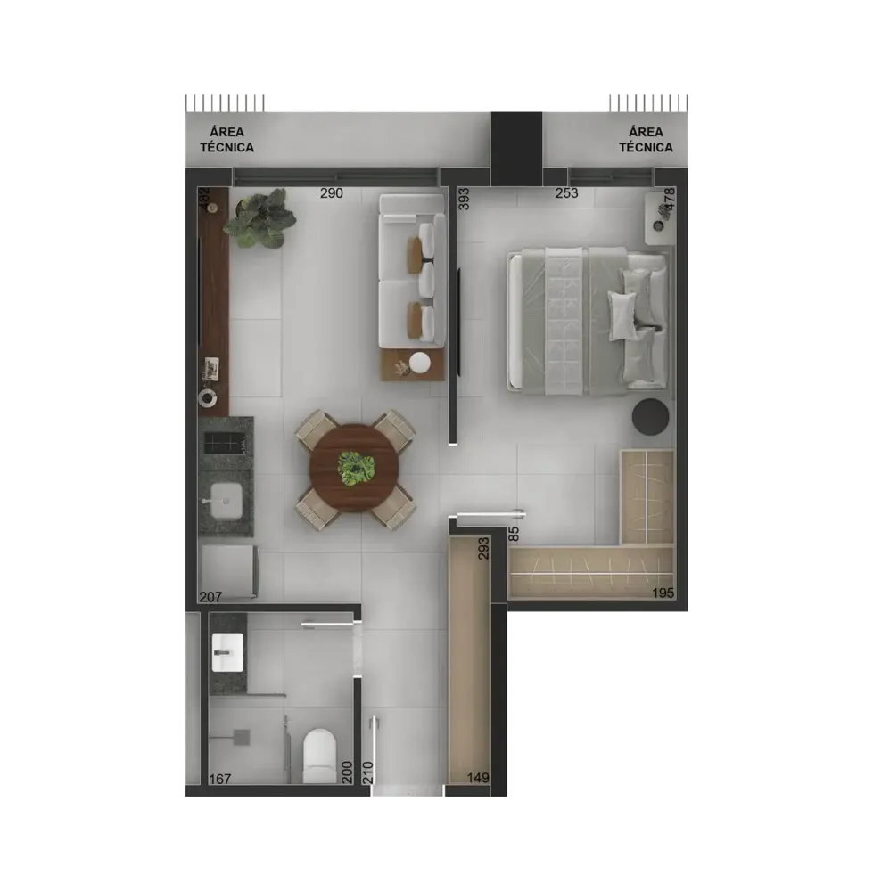 Casa, 1 quarto, 27 m² - Foto 12