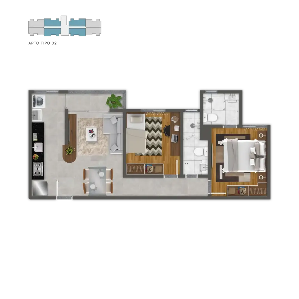 Casa, 2 quartos, 53 m² - Foto 6