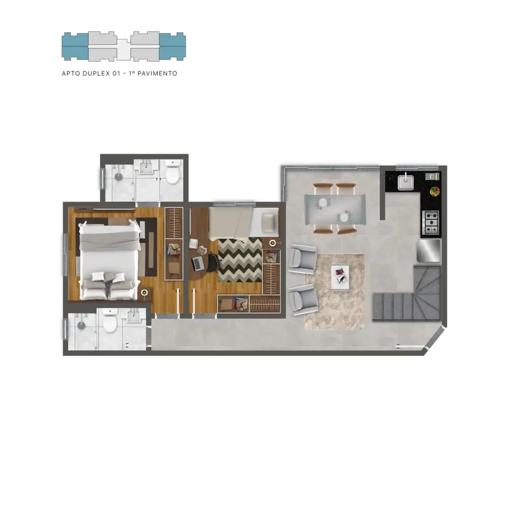 Casa, 2 quartos, 53 m² - Foto 7