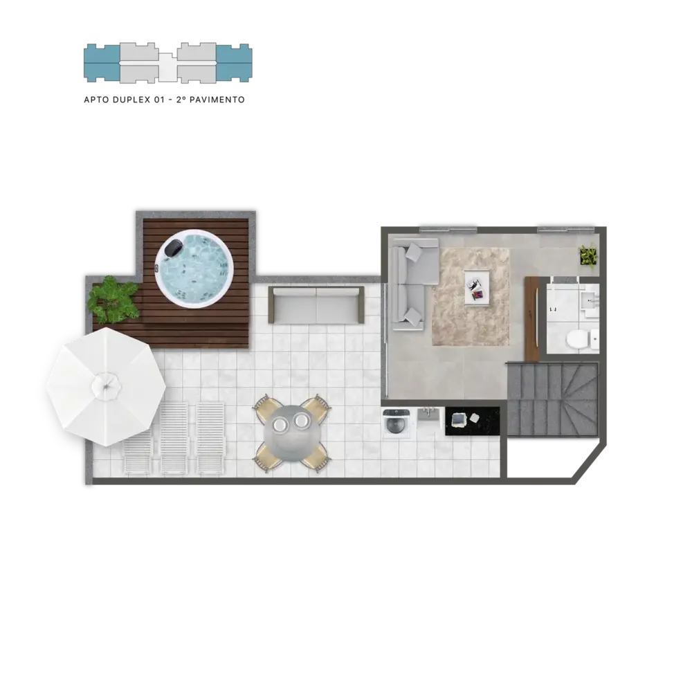 Cobertura, 2 quartos, 68 m² - Foto 10