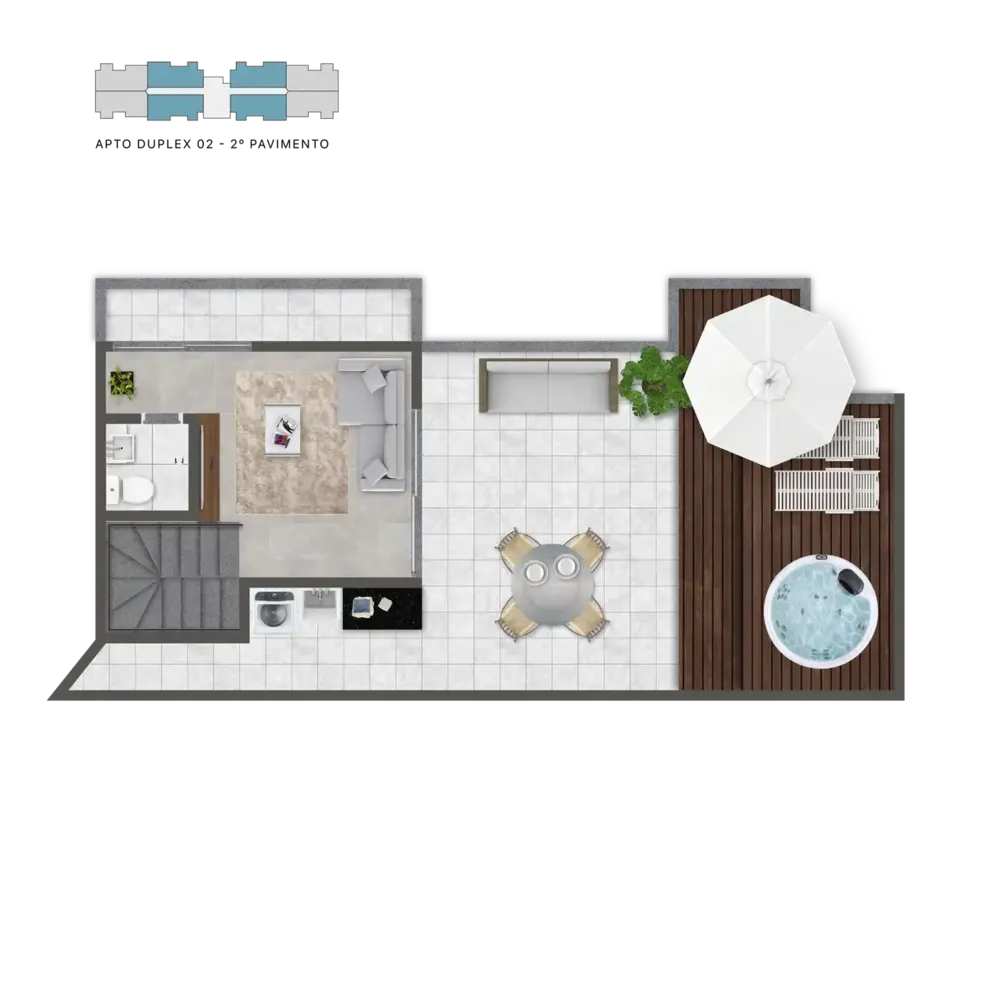 Cobertura, 2 quartos, 68 m² - Foto 12