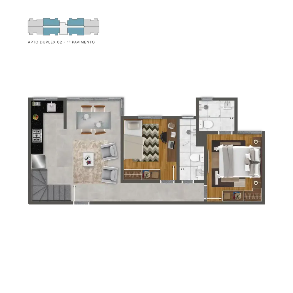 Cobertura, 2 quartos, 68 m² - Foto 11
