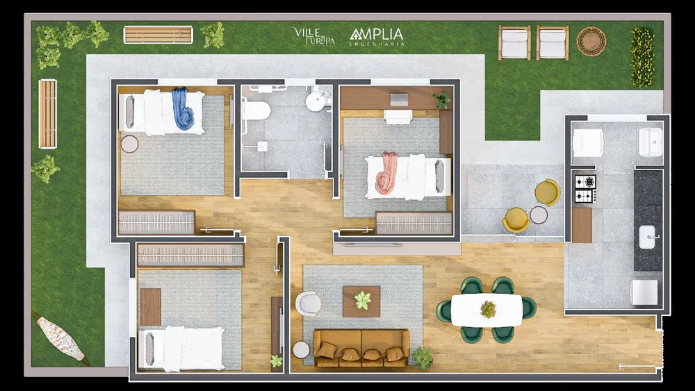 Apartamento, 3 quartos, 69 m² - Foto 1