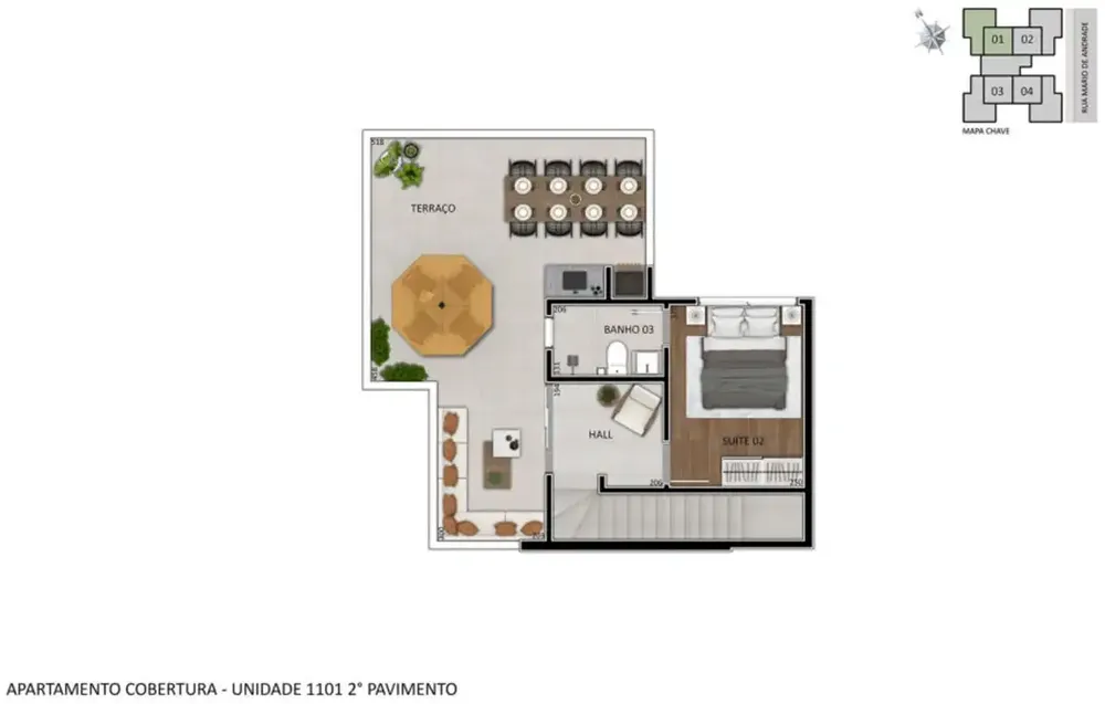 Cobertura, 2 quartos, 76 m² - Foto 4