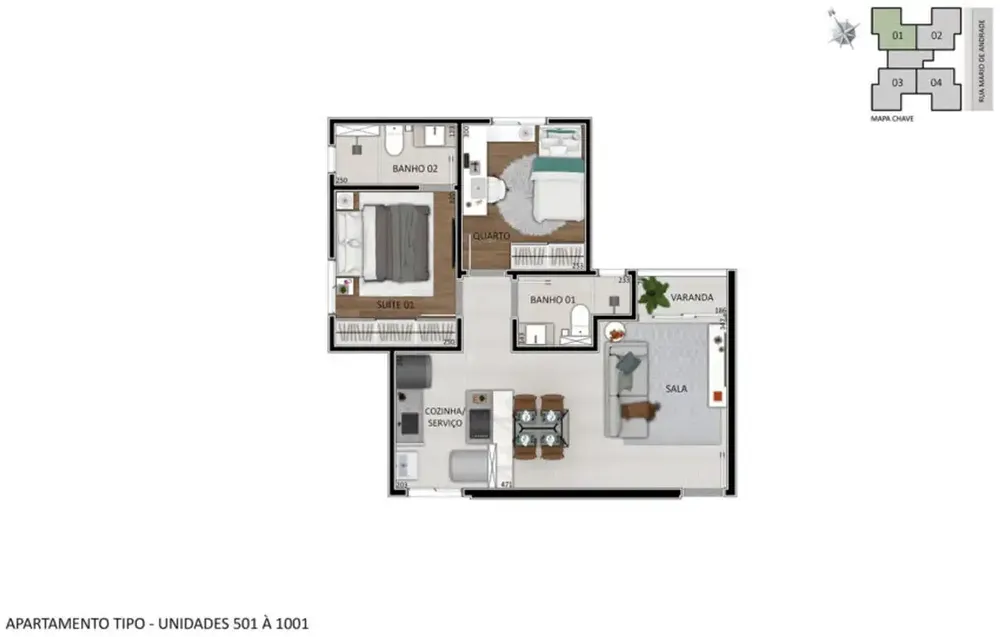 Cobertura, 2 quartos, 76 m² - Foto 6