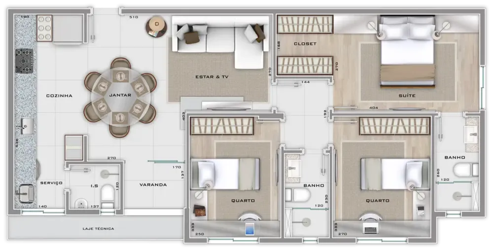 Casa, 3 quartos, 71 m² - Foto 7