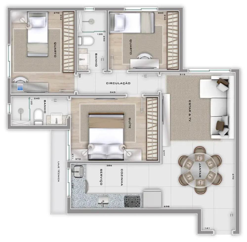 Casa, 3 quartos, 71 m² - Foto 8