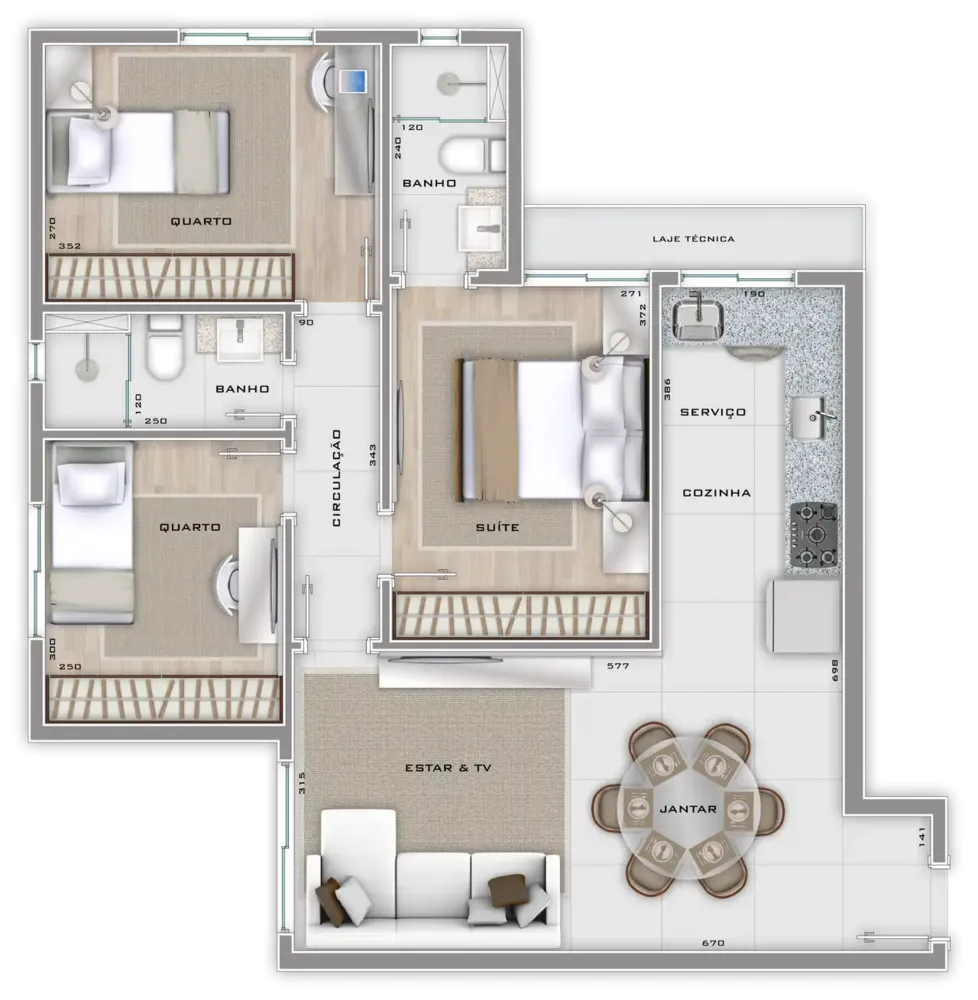 Casa, 3 quartos, 71 m² - Foto 10