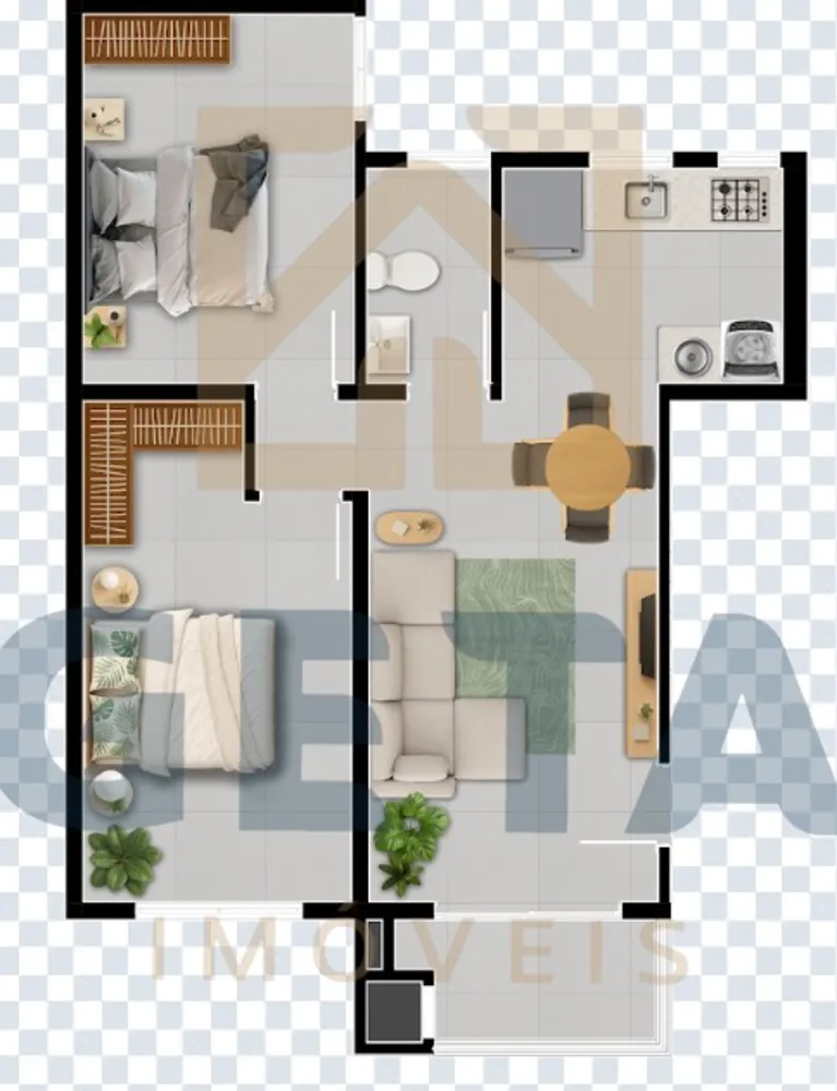 Apartamento, 2 quartos, 49 m² - Foto 4